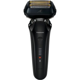 Aparat de ras Panasonic ES-LS6A-K803, 6 lame, "Japanese Blade Technology", Trimmer, Senzor pentru barba, 50min autonomie Li-Ion, Wet & Dry, Cap Flexibil 22D, Cutie de transport, Negru