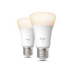 Bec LED Philips Hue White Ambiance, E27, 7W, Bluetooth/Zigbee, Pachet 2 buc.
