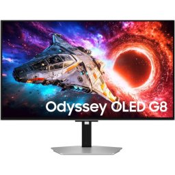 Monitor Gaming OLED Samsung 32" LS32HG800SUXEN, UHD 3840 x 2160, HDMI, DisplayPort, Pivot, 240 Hz, 0.03 ms, Argintiu