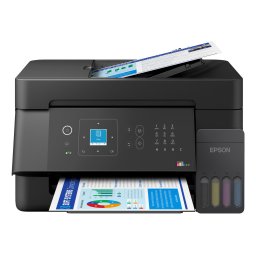 Imprimanta Multifunctionala EPSON EcoTank L5390, InkJet Color, CISS, A4, Fax, Viteza printare alb/negru 11 ppm, USB, Retea, Wi-Fi, ADF, Negru