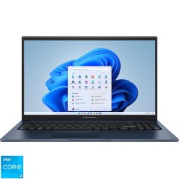 Laptop Asus Vivobook 15 R1504VA cu procesor Intel Core i3-1315U, 8GB RAM, 512GB SSD, Intel UHD Graphics, Windows 11 Home, Albastru