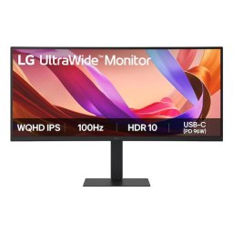Monitor LED LG UltraWide 34U650A-B, 34", WQHD (3440 x 1440), IPS, 100Hz, 5ms GtG, HDR 10, Flicker Safe, Black Stabilizer, Super Resolution+, difuzoare 7Wx2, HDMI, DisplayPort, USB-C, RJ-45, VESA, Negru