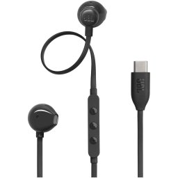 Casti In-Ear cu fir JBL Tune 305C, JBLT305CBLK, Pure Bass, Hi-Res, USB-C, Negru