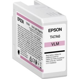 Cartus Cerneala Original Epson T47A6, UltraChrome Pro 10 ink, Vivid Magenta Deschis, 50 ml, pentru Epson SC-P900