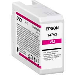 Cartus Cerneala Original Epson T47A3, UltraChrome Pro 10 ink, Vivid Magenta, 50 ml, pentru Epson SC-P900