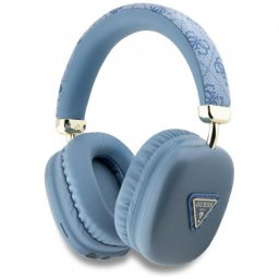 Casti Handsfree Bluetooth Guess 4G Gold Triangle Logo, A2DP, Albastru