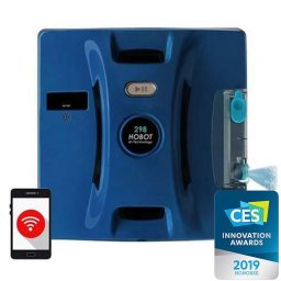 RESIGILAT: HOBOT 298 - Robot curățare geamuri cu pulverizator, Bluetooth, UPS încorporat, Albastru