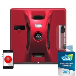 RESIGILAT: HOBOT 298 - Robot curățare geamuri cu pulverizator, Bluetooth, UPS încorporat, Roșu