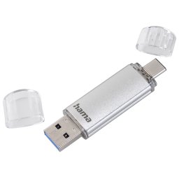 Memorie USB "C-Laeta" USB Stick, USB-C USB 3.1/3.0, 128 GB, 40 MB/s, Argintiu
