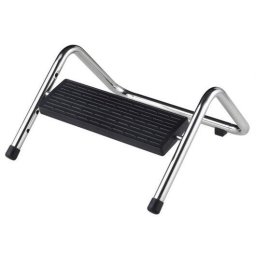 Suport pentru picioare, ergonomic, metalic, 355x170x340mm, Q-Connect - negru/cromat