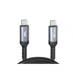 CABLU alimentare si date GEMBIRD, pt. smartphone, USB4 3.2 Gen2 Type-C (T) la USB 3.2 Type-C (T), 240W, 1.5m, rez. max. 8K/60Hz, negru, "CCBP-USB4-CMCM240-1.5M" (timbru verde 0.18 lei)