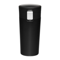 Cana termos 350ml, buton de siguranta, negru, Spark