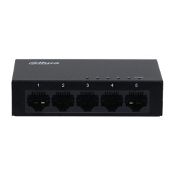 Switch Gigabit Dahua, 5 porturi 10/100/1000 Mbps, unmanaged, Plug & Play, carcasa metalica, DH-SG1005