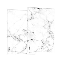Tocator din sticla securizata, set 2 bucati, 30x52cm, alb ZILAN / ZLN4838