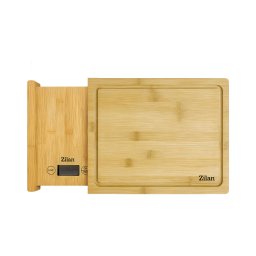 Tocător și cântar de bucătărie din bambus 32x23cm ZILAN / ZLN8988