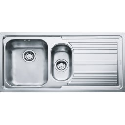 101.0086.252 Chiuveta bucatarie Franke Logica Line LLL 651 cu 2 cuve si picurator dreapta, 1000x500mm, inox dekor