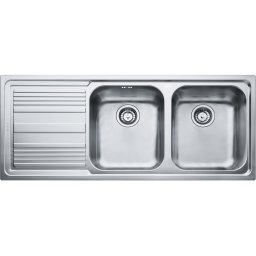 101.0152.588 Chiuveta bucatarie Franke Logica Line LLX 621 cu 2 cuve, picurator stanga, 1160x500mm, inox lucios
