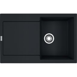 114.0630.781 Chiuveta bucatarie Franke Maris MRG 611 reversibila, 780x500mm, tehnologie Sanitized, fragranite, Matte Black