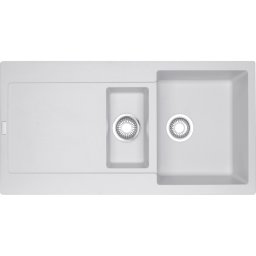 114.0153.911 Chiuveta bucatarie Franke Maris MRG 651 reversibila, 970x500mm, tehnologie Sanitized, fragranite, Bianco