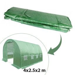 Folie de protectie pentru solar 4x2,5x2 m, PE 140 g/mp, UV, 8 ferestre cu plasa
