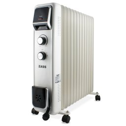 Calorifer cu ulei ZASS ZR 13 E, 2600 W, 13 elementi, alb-negru