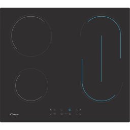 Plita incorporabila Candy CH64BVT, Electric, 4 zone de gatit, Touch Control, 60 cm, Negru