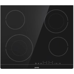 Plita incorporabila Gorenje ECT644BSC, Vitroceramica, 60 cm, 4 zone, Touch Control, Timer, Neagra