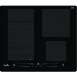 Plita incorporabila Whirlpool WF S7560 NE, Inductie, 7200 W, 4 Zone de gatit, 59 cm, Negru