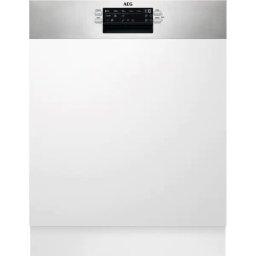 Masina de spalat vase semi-incorporabila AEG FEE53610ZM, AirDry, 13 seturi, 8 programe, 60 cm, Clasa D, inox