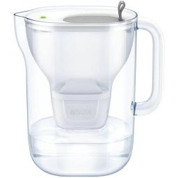 Cana filtranta BRITA Style Soft Grey BR1039278, V2.4l, Include 1 cartus MAXTRA, 1 cartus 4 saptamani sau aprox 150l, Palnie speciala pentru filtru fara BPA, Indicator LED Smart Light de schimbare cartus