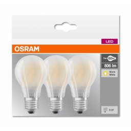 Set 3 becuri led Osram, 7 W = 60 W, lumina calda