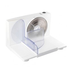 Feliator Home HG SZE 01, Putere 150 W, Diametru lama 17 cm, Feliere reglabila 0-15 mm, Cutit inox, Alb