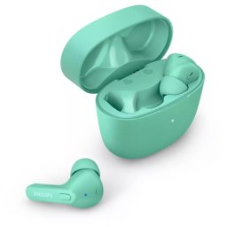 Casti audio in ear true wireless Philips TAT2206BK/00, Bluetooth v5, IPX4, Verde
