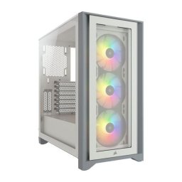 Carcasa Corsair iCUE 4000X RGB Tempered Glass, Middle Tower, Alb