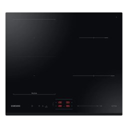 Plita incorporata cu inductieSamsung NZ64B5046GK U2, 4 zone de gatit, zona Flex, gatit SmartThings, 59 cm, Negru