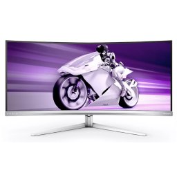 Monitor Gaming QD OLED Philips Evnia 34" 34M2C8600, UWQHD (3440 x 1440), HDMI, DisplayPort, AMD FreeSync, Ecran Curbat, RGB, Boxe, 175 Hz, 0.1 ms, Alb