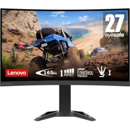Monitor Gaming VA LED Lenovo 27" G27c-30, Full HD (1920 x 1080), HDMI, DisplayPort, Boxe, Ecran Curbat, 165 Hz, 1 ms, Negru