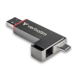 Stick Memorie Verbatim, conectivitate dubla, USB-C/USB-A, 256 GB, performanta nivel SSD