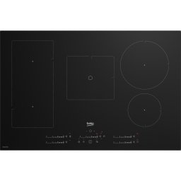 Plita incorporata Beko HII85770UFT, 4 zone de gatit, Inductie, afisaj LED, 9 niveluri de gatit, IndyFlex, 78 cm, Negru