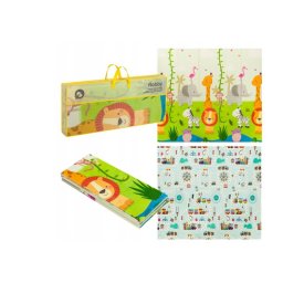 Covoras educativ Robby, Pliabil, Impermeabil, 200 x 180 cm, cu Imprimeu pe ambele parti, Multicolor - Lionelo