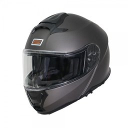 Casca moto Origine Logic Solid rabatabila cu ochelari, culoare titanium mat, marime S, ECE 2206