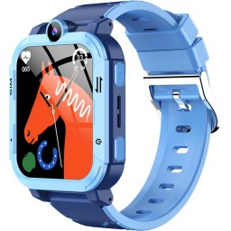 Smartwatch Blackview Z20 Albastru, 4G, 1.83 HD, Protectie pentru ochi, Pozitionare GPS+WiFi+LBS, Apel Video 4G, Deblocare faciala, SOS, Control parental, 800mAh, pentru copii