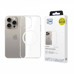 Husa 3MK Apple iPhone 15 Pro Max Clear MagCase Transparent