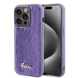Husa Guess Apple iPhone 15 Pro Max Sequin Script Metal Mov