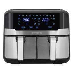 Friteuza dublu cu aer cald HFR 8214 2 x 4.5 l = 9.0 l 1300-2400 W Negru/Gri