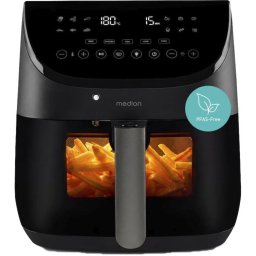 Friteuza Medion hot air fryer Life X20 MD 13060 XL (black, 1,700 watts, basket 6.6 liters)