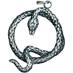 Pandantiv din Argint 925 Jolie Silver, Model Sarpe Incolacit, 40 x 26 mm, 4.6 g