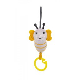 Jucarie cu vibratii pentru bebelusi BabyJem, Albinuta din plus, 6 luni+ (Culoare: Gri)