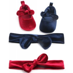 Balerini bebelus de catifea Drool (Culoare: Albastru, Marime: 12-18 Luni)