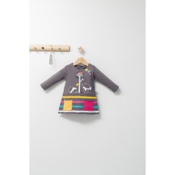 Rochita pentru fetite Colorful autum, Tongs baby (Culoare: Gri, Marime: 6-9 luni)